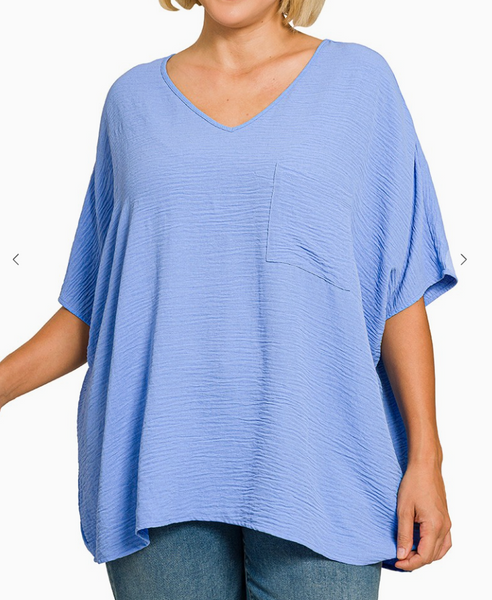 Making Waves Top - Light Blue