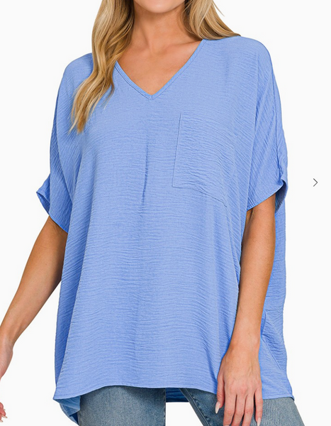 Making Waves Top - Light Blue