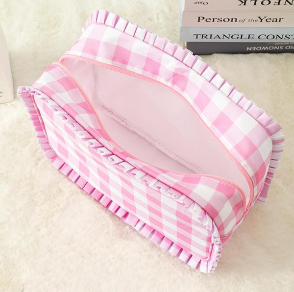 Pretty in Plaid Pouch - Pink