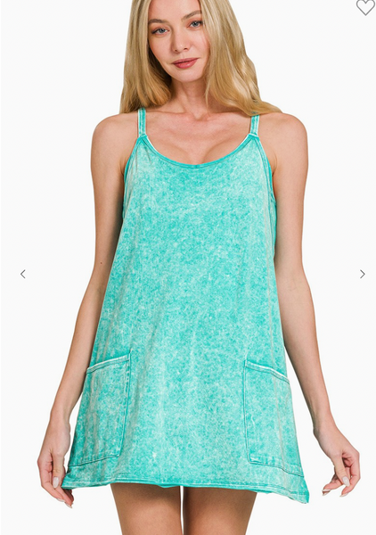 Coastal Crush Romper Dress - Blue