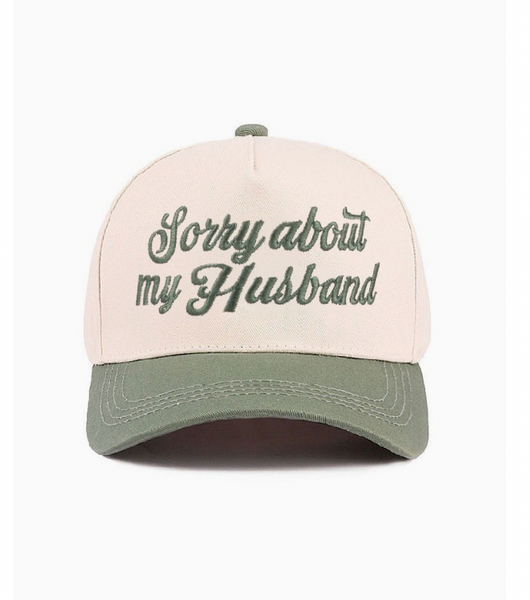 "Sorry About My Husband" Cap - Green