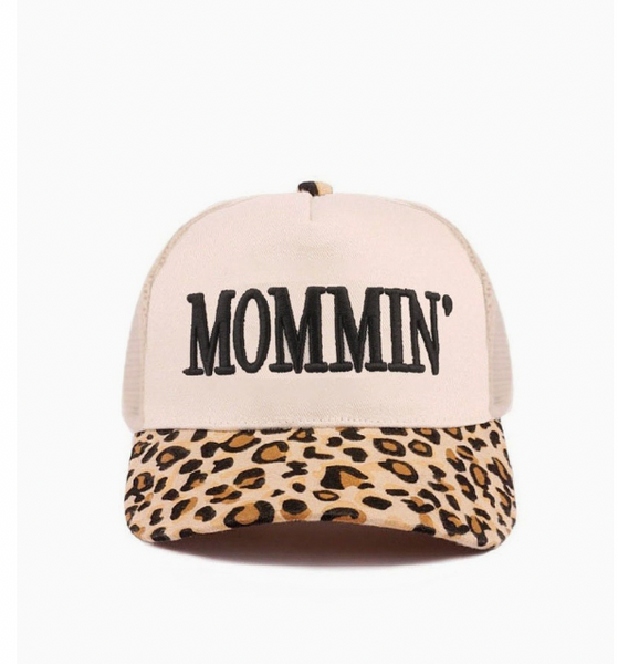 Mommin' Baseball Cap - Leopard