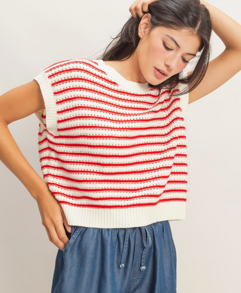 Boardwalk Babe Top - Red
