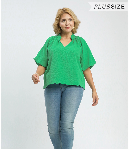 Costal Charm Blouse - Green