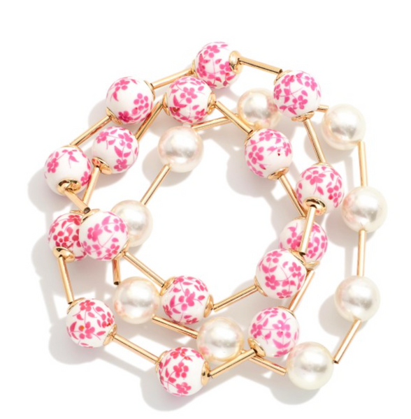 Golden Garden Bracelets - Pink