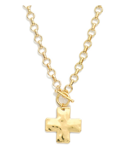 Modern Cross Toggle Chain Necklace