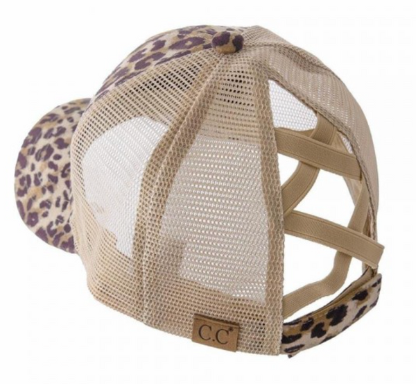 Distressed CC Baseball Cap - Leopard