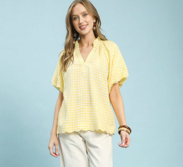 Picnic Date Blouse - Yellow