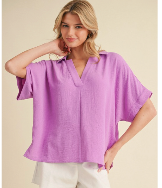 Breezy Days Blouse - Purple