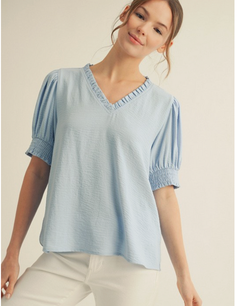 Sweet Bloom Blouse - Blue