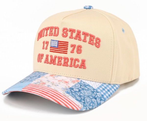 USA 1776 Quilted Baseball Cap