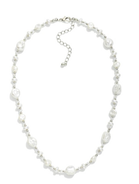 Golden Coast Pearl Necklace - Silver