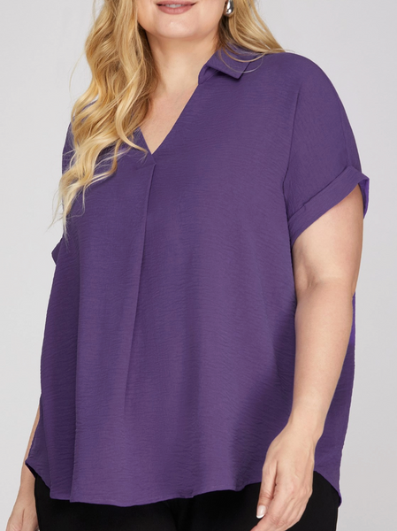 Minimal Mood Blouse - Purple