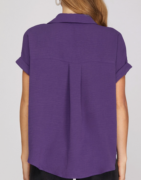 Minimal Mood Blouse - Purple