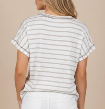 Better in Stripes Top - Mocha