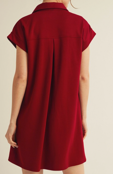 Dream Girl Dress - Burgundy