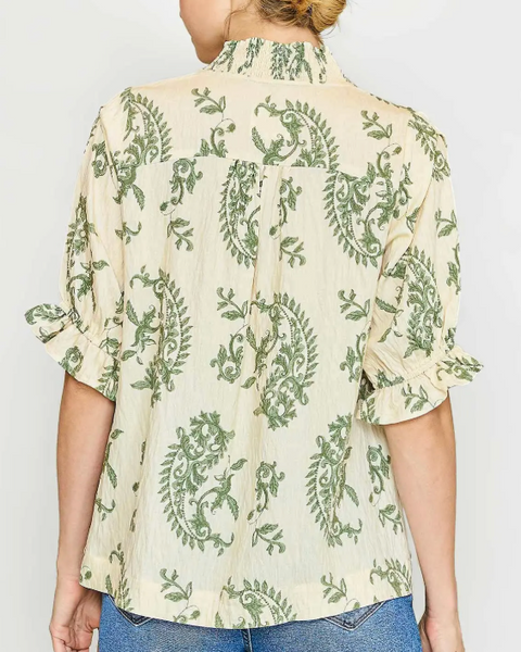 Harvest Vine Blouse - Green