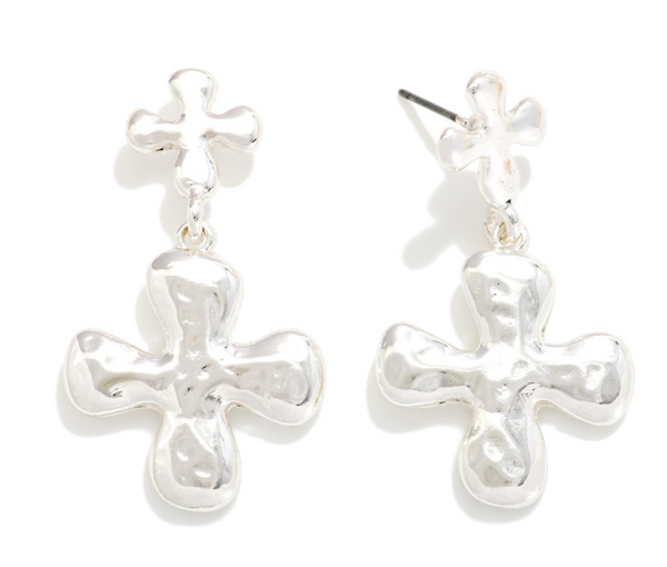 Faithfully Yours Drop Earrings - Silver