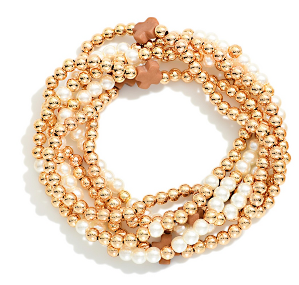 Hope & Grace Bracelet Stack - Brown