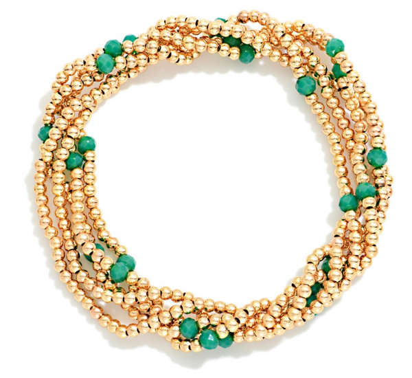 Sweet Little Stack Bracelets - Green