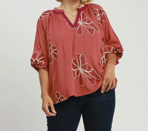 Weekend Favorite Blouse - Rose