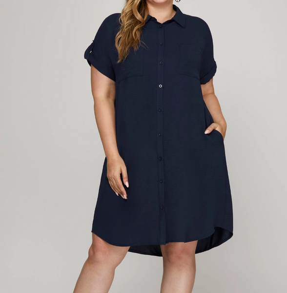 The Sunday Stroll Dress - Navy