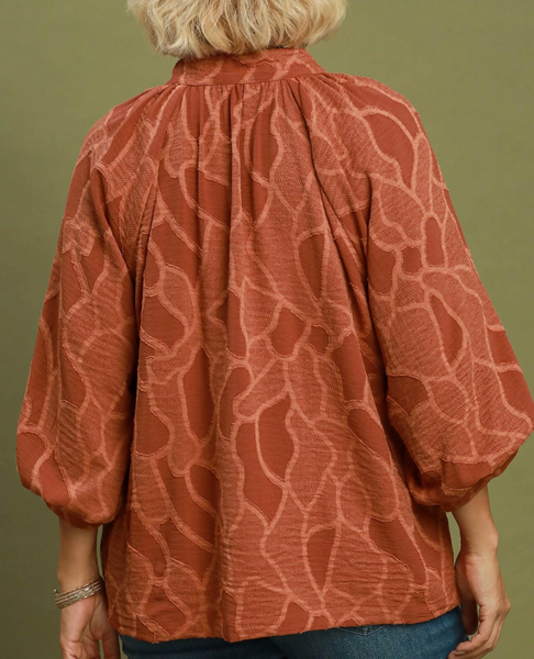 Through The Garden Blouse - Auburn
