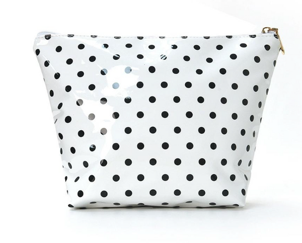 Polka Dot Essentials Bag - White