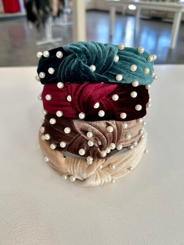 Knotted Pearl Headband Collection